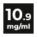 10.9 mg