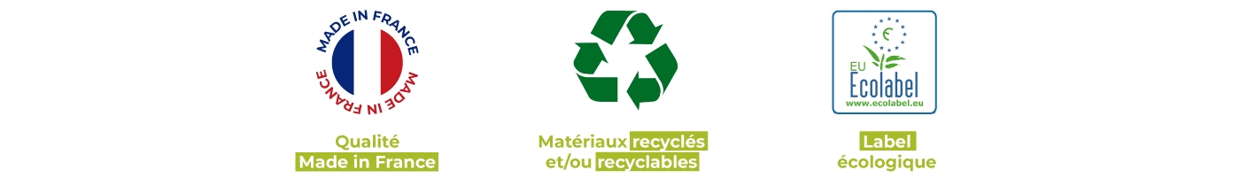 Qualité Made in France, Matériaux recyclés et/ou recyclables, Label écologique